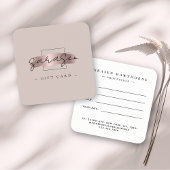 Chic Brush Stroke Rose Gold Carte de certificat ca