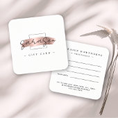 Chic Brush Stroke Rose Gold Carte de certificat ca