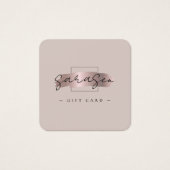 Chic Brush Stroke Rose Gold Carte de certificat ca (Devant)