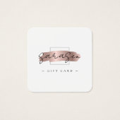 Chic Brush Stroke Rose Gold Carte de certificat ca (Devant)