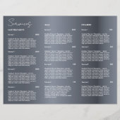 Chic Brush Stroke Salon Prijs Lijst Services Menu (Achterkant)