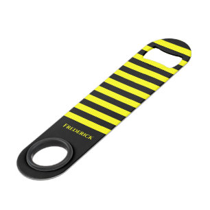 Chic Bumble Bee Style Black Yellow Stripes Patroon Speed Flessenopener
