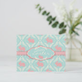 Chic Bunny Briefkaart (Staand voorkant)