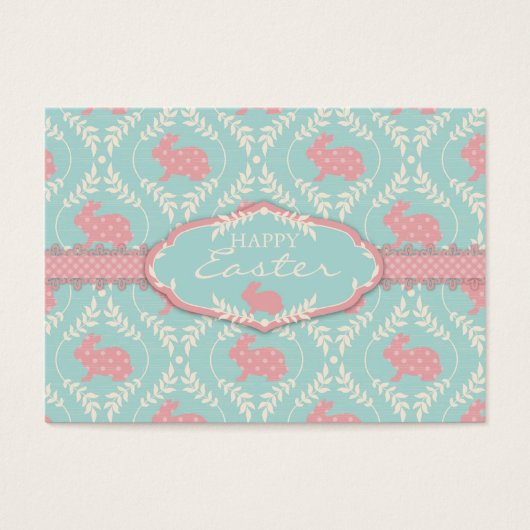 Chic Bunny Gift Label Visitekaartjes (Voorkant)