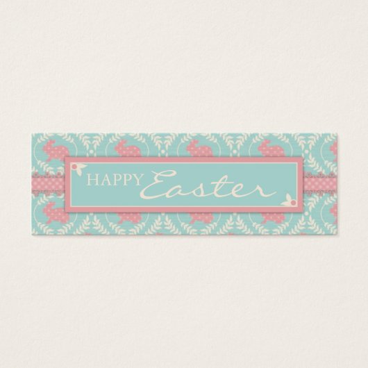 Chic Bunny Skinny Gift Label Mini Visitekaartjes (Voorkant)