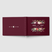 Chic Burgundy Blush Ivory Floral Lijst Wedding Gastenboek (Volledig)