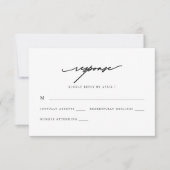Chic Burgundy Calligraphie Mariage Rsvp Réponse (Devant)