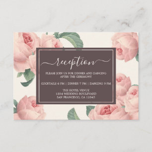 Chic Burgundy - gebroken wit roze roze - Floral We Informatiekaartje