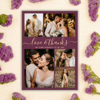 Chic Burgundy Love and Bedankt Weddenschap Bedankt