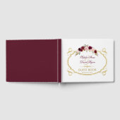 Chic Burgundy Marsala Floral Fall Wedding Gastenboek (Volledig)