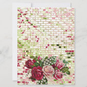 Chic Burgundy Red Rustic Roos, gepersonaliseerd Kaart (Achterkant)