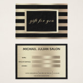 Chic Business Cadeau Certificat Or Noir  (Devant & derrière)