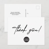 Chic Business Customer Appreciing Handlettering Briefkaart (Voorkant / Achterkant)