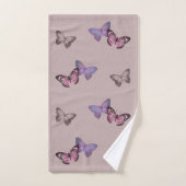 Chic Butterflies & Love is Script on Dusty Pink Bad Handdoek (Handdoek)