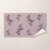 Chic Butterflies & Love is Script on Dusty Pink Bad Handdoek (Handdoek)