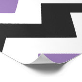 Chic Butterfly Paars Gray Chevron Pattern Poster (Hoek)