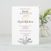 Chic Cactus Gold Glitter Heart Vrijgezellenfeest Kaart (Staand voorkant)