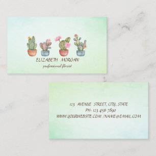 Chic Cactus Succulent Groen Visitekaartje