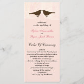 Chic cage d'oiseau rose, programmes de mariage ins (Devant)