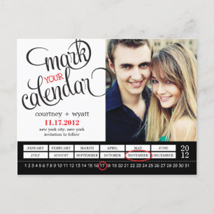 Chic Calendar Foto slaat het Briefkaart Datum op