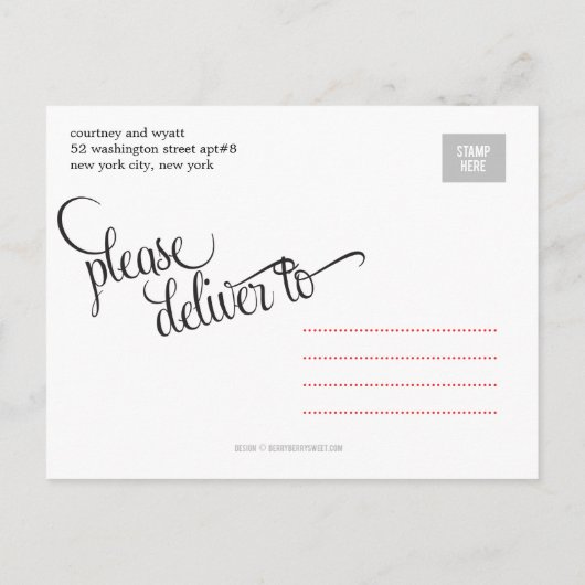 Chic Calendar Photo Sla het datum Briefkaart op (Achterkant)