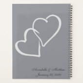 Chic Calla Lelies Zwart & Wit Bloemen Bruid Planner (Achterkant)
