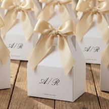 Chic Calligrafie Monogram Huwelijksgunstdozen