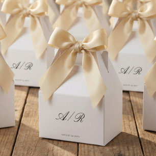 Chic Calligrafie Monogram Huwelijksgunstdozen Bedankdoosjes