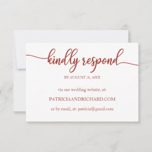 Chic Calligrafie Online Trouw RSVP Kaart