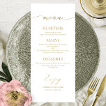 Chic Calligraphie 4x9 Mariage Carte Menu Pour Plaq<br><div class="desc">Une carte de menu mariage calligraphie simple et chic. Je propose un service de personnalisation gratuit,  si vous avez des questions ou des demandes spéciales,  s'il vous plaît n'hésitez pas à me contacter.</div>