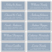 Chic Calligraphie Bleu Étiquettes de adresse invit (Devant)