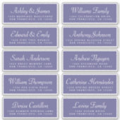 Chic Calligraphie Bleu Étiquettes de adresse invit (Devant)