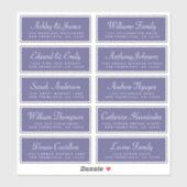 Chic Calligraphie Bleu Étiquettes de adresse invit (Feuille)