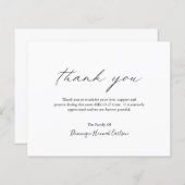 Chic Calligraphie Budget Carte de remerciements fu (Devant / Derrière)