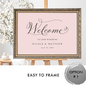 Chic Calligraphie Dusty Rose Affiche de bienvenue 