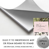 Chic Calligraphie Dusty Rose Affiche de bienvenue 