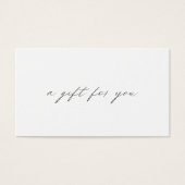 Chic Calligraphie Élégant Certificat Cadeau Entrep (Devant)