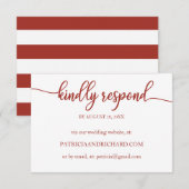 Chic Calligraphie en ligne Mariage carte RSVP (Devant / Derrière)