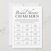 Chic Calligraphie Fête des mariées Charades Carte (Devant)