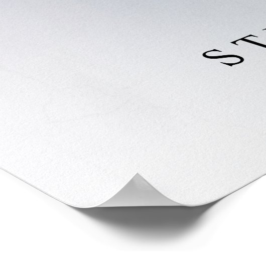 Chic Calligraphie Mariage Affiche de bienvenue (Coin)