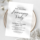 Chic calligraphie mariage anniversaire invitations