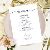 Chic Calligraphie Mariage Carte Menu Pour Plaque