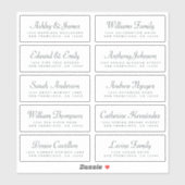 Chic Calligraphie Mariage Étiquettes de adresse in (Feuille)