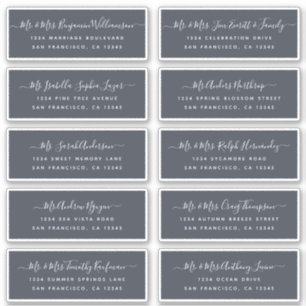 Chic Calligraphie Mariage Étiquettes de adresse in