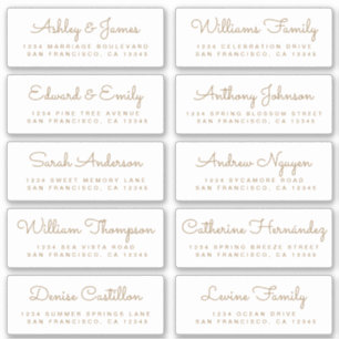 Chic Calligraphie Mariage Étiquettes de adresse in