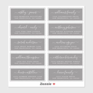 Chic Calligraphie Mariage Étiquettes de adresse in