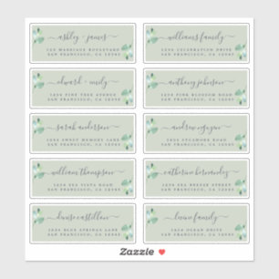 Chic Calligraphie Mariage Étiquettes de adresse in
