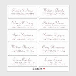 Chic Calligraphie Mariage Étiquettes de adresse in