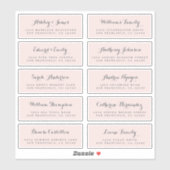 Chic Calligraphie Mariage Étiquettes de adresse in (Feuille)