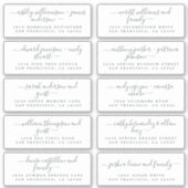 Chic Calligraphie Mariage Étiquettes de adresse in (Devant)